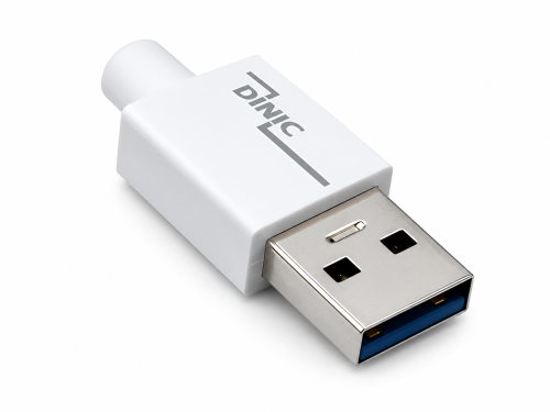 USB 3.1 kaabel tüüp C - 3.0 A andme- ja laadimiskaabel, 5Gbps, 3A laadimine, valge, DINIC karp koos Euro-auguga, 2m